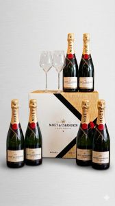 Zestaw Moët & Chandon Impérial Brut – 6 Butelek + 6 Ekskluzywnych Kieliszków GRATIS